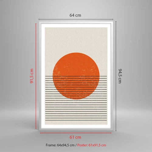 Plakat i hvid ramme - Altid solen - 61x91 cm