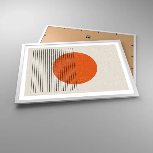 Plakat i hvid ramme - Altid solen - 70x50 cm