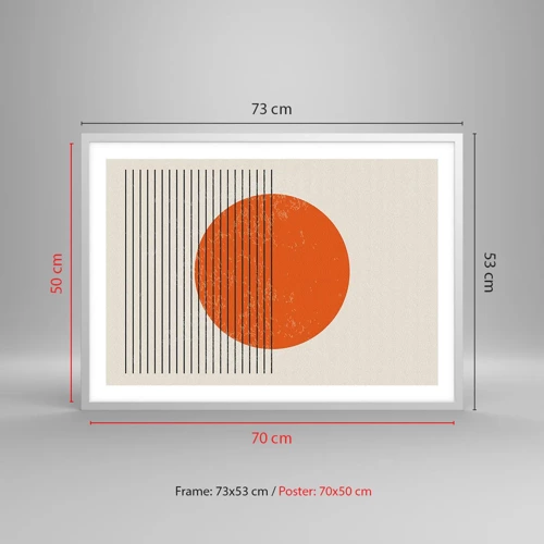 Plakat i hvid ramme - Altid solen - 70x50 cm