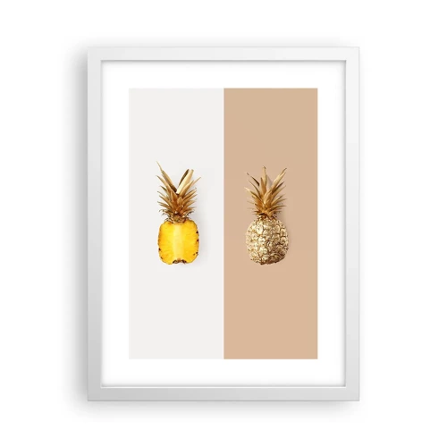 Plakat i hvid ramme - Ananas til os - 30x40 cm