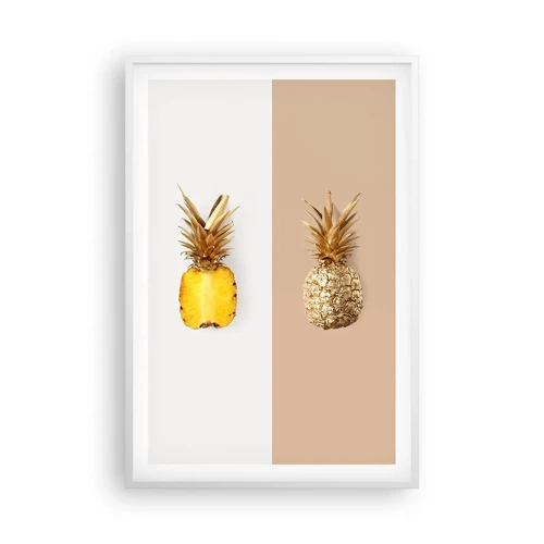 Plakat i hvid ramme - Ananas til os - 61x91 cm