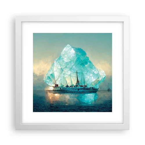 Plakat i hvid ramme - Arktisk diamant - 30x30 cm