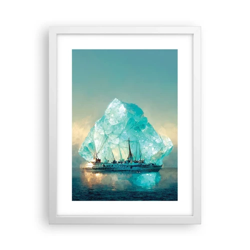 Plakat i hvid ramme - Arktisk diamant - 30x40 cm
