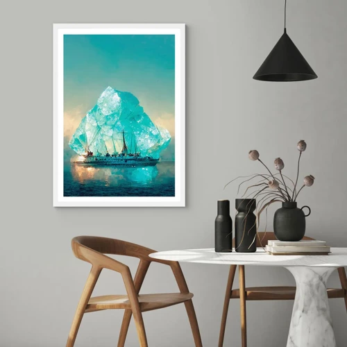 Plakat i hvid ramme - Arktisk diamant - 40x50 cm