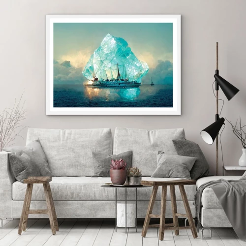 Plakat i hvid ramme - Arktisk diamant - 50x40 cm