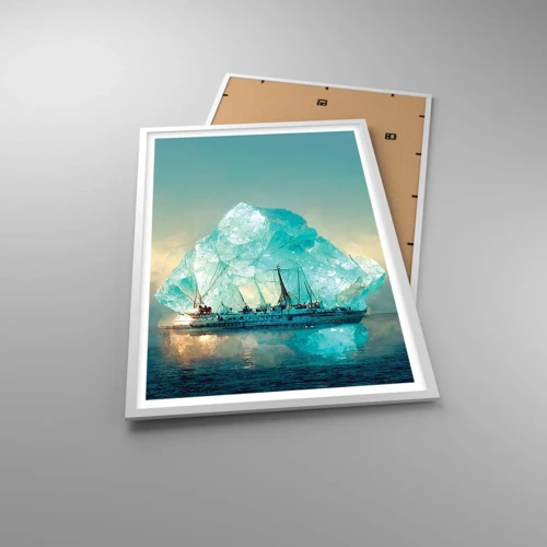 Plakat i hvid ramme - Arktisk diamant - 61x91 cm