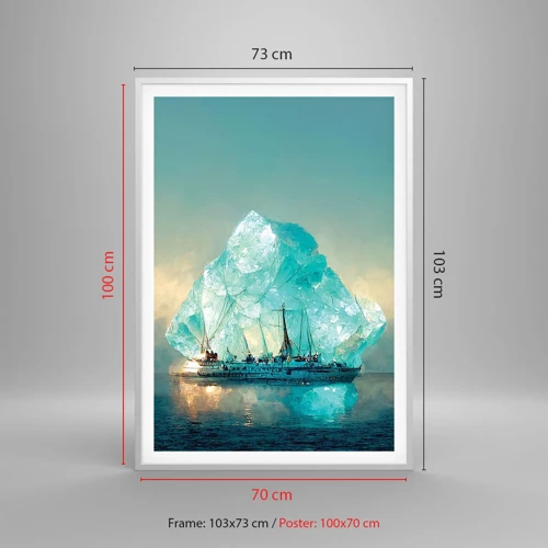Plakat i hvid ramme - Arktisk diamant - 70x100 cm
