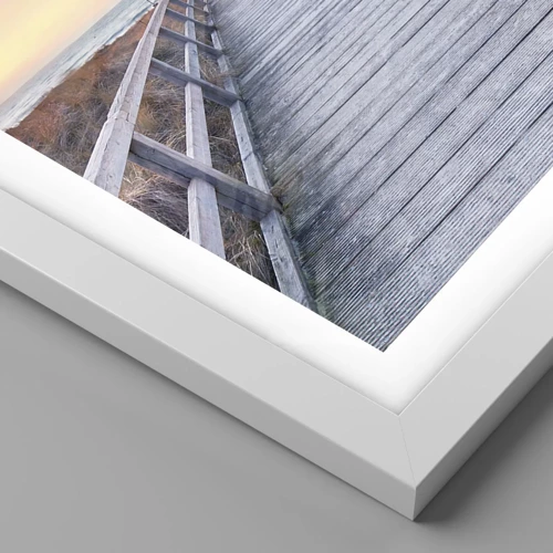 Plakat i hvid ramme - Baltisk aften aura - 40x50 cm