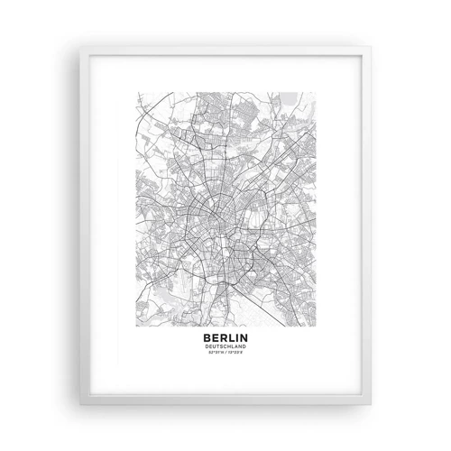 Plakat i hvid ramme - Berlins blomst - 40x50 cm