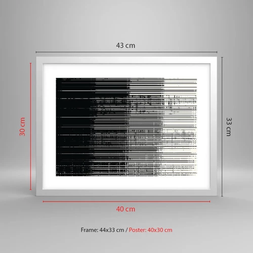 Plakat i hvid ramme - Bølger og vibrationer - 40x30 cm