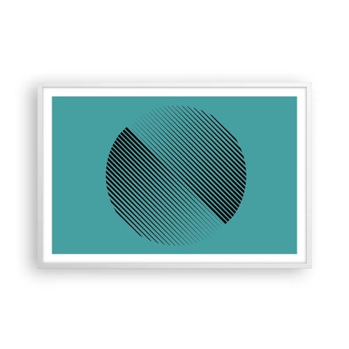 Plakat i hvid ramme - Cirklen - en geometrisk variation - 91x61 cm