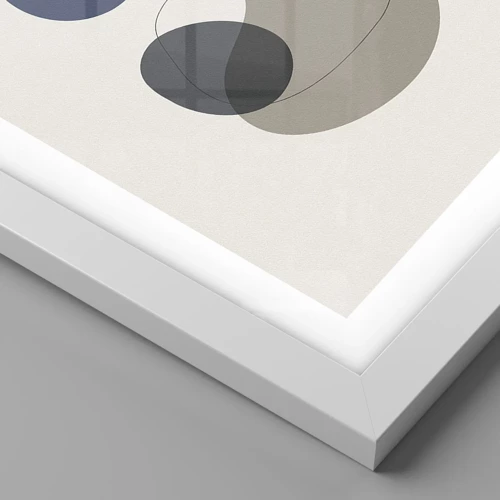 Plakat i hvid ramme - Dråber af farve - 91x61 cm