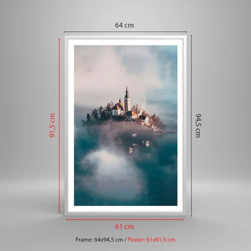 Plakat i hvid ramme - Drømmeøen - 61x91 cm