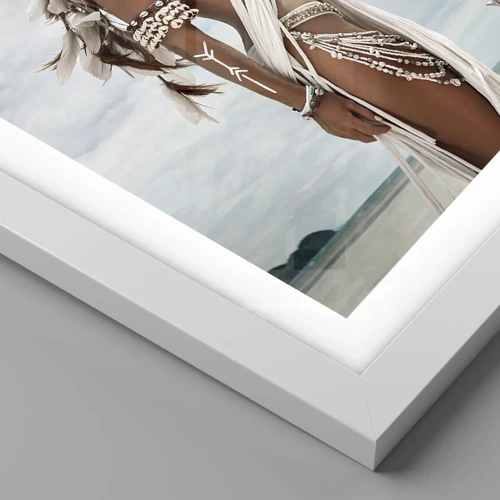 Plakat i hvid ramme - Dronning af troperne - 100x70 cm