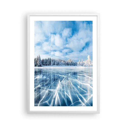 Plakat i hvid ramme - En blændende og krystalklar udsigt - 50x70 cm