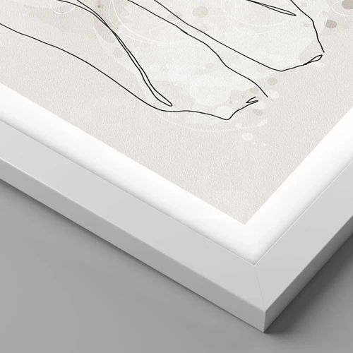 Plakat i hvid ramme - En drømmende stund - 50x50 cm