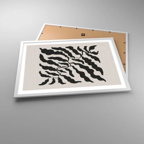 Plakat i hvid ramme - En firkants natur - 70x50 cm