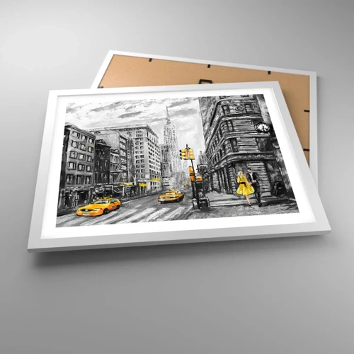 Plakat i hvid ramme - En fortælling fra New York - 50x40 cm