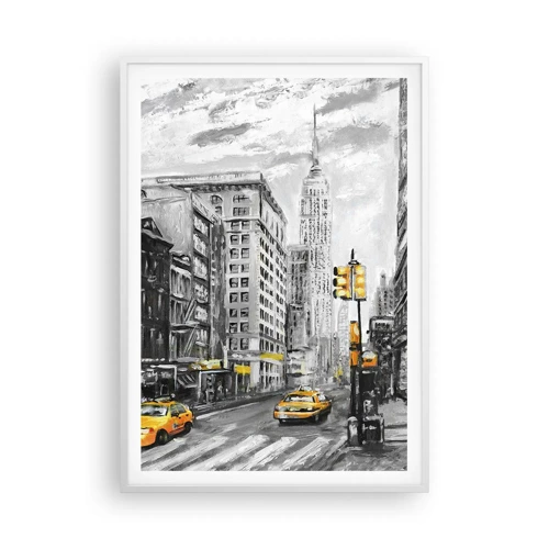 Plakat i hvid ramme - En fortælling fra New York - 70x100 cm