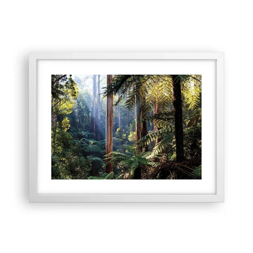 Plakat i hvid ramme - En fortælling om skoven - 40x30 cm