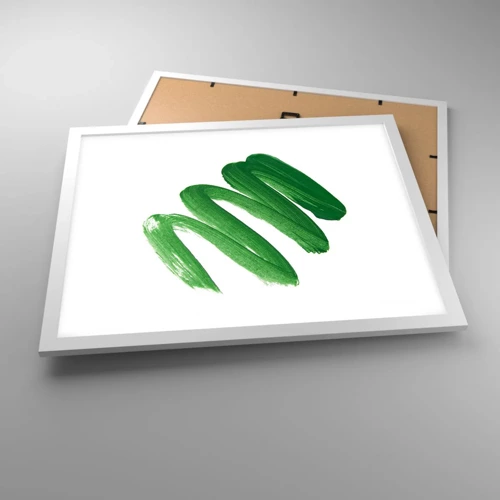Plakat i hvid ramme - En grøn vittighed - 50x40 cm