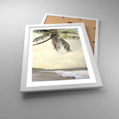 Plakat i hvid ramme - En tropisk drøm - 30x40 cm