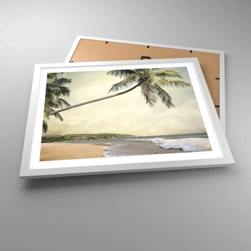 Plakat i hvid ramme - En tropisk drøm - 50x40 cm