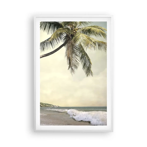 Plakat i hvid ramme - En tropisk drøm - 61x91 cm