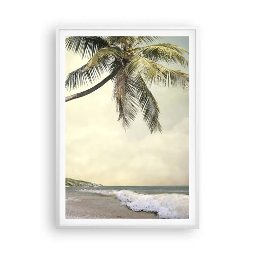 Plakat i hvid ramme - En tropisk drøm - 70x100 cm