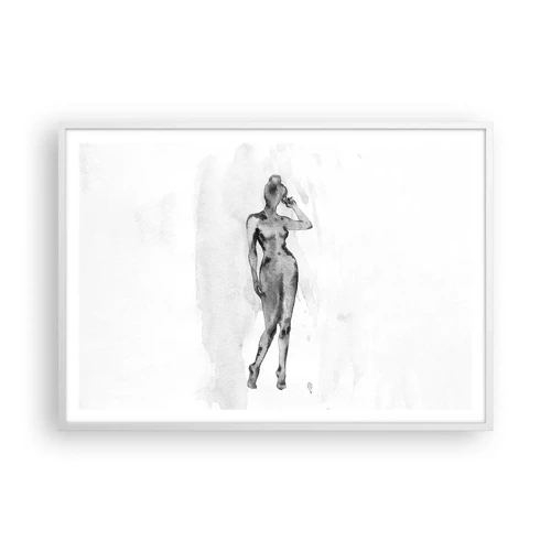 Plakat i hvid ramme - En undersøgelse af idealet om kvindelighed - 100x70 cm