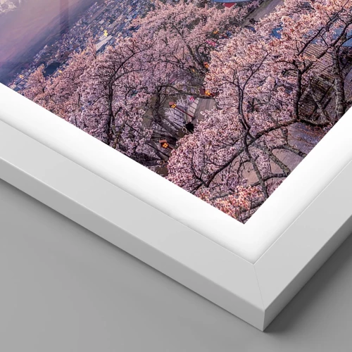 Plakat i hvid ramme - Essensen af ​​den japanske ånd - 60x60 cm