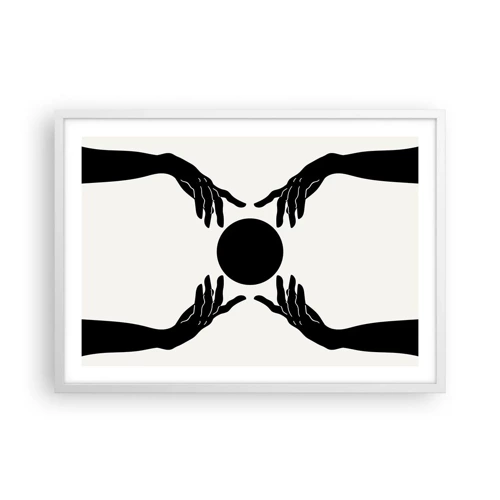 Plakat i hvid ramme - Et hemmeligt tegn - 70x50 cm