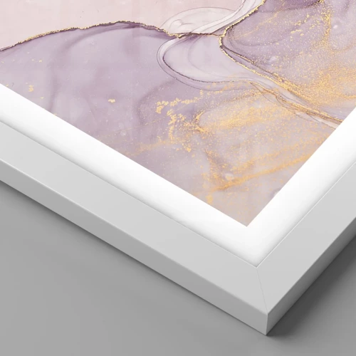 Plakat i hvid ramme - Et kærtegn af farver - 40x30 cm