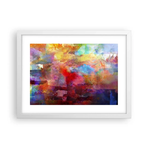 Plakat i hvid ramme - Et kig ind i regnbuen - 40x30 cm