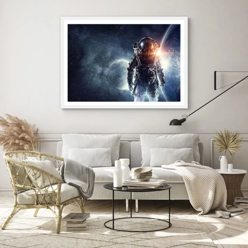 Plakat i hvid ramme - Et kosmisk eventyr - 50x40 cm