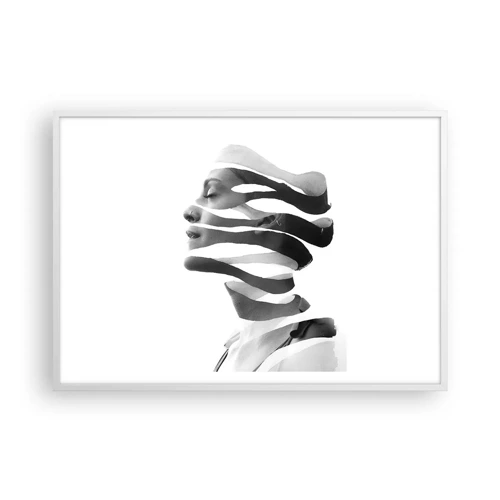 Plakat i hvid ramme - Et surrealistisk portræt - 100x70 cm
