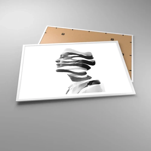 Plakat i hvid ramme - Et surrealistisk portræt - 100x70 cm