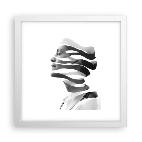 Plakat i hvid ramme - Et surrealistisk portræt - 30x30 cm