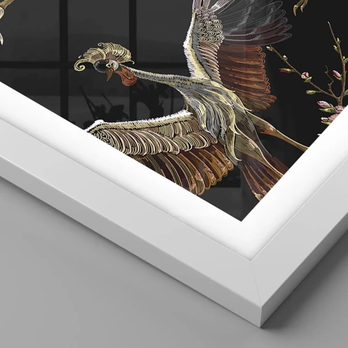 Plakat i hvid ramme - Eventyrlig fugl - 30x40 cm