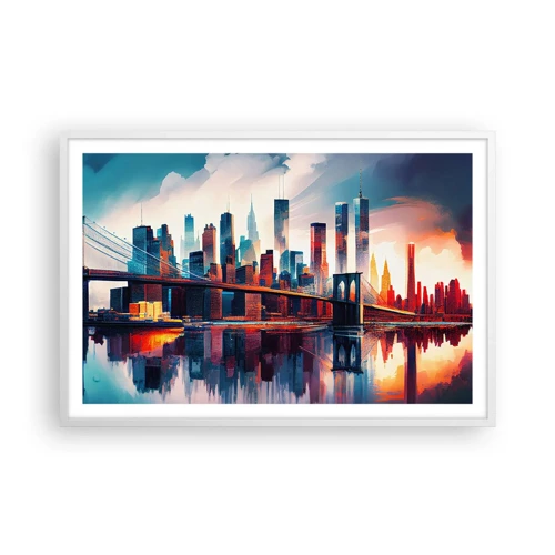 Plakat i hvid ramme - Fænomenale New York - 91x61 cm