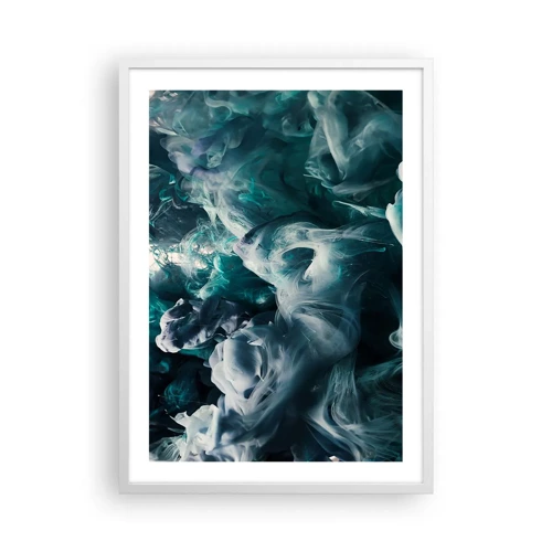 Plakat i hvid ramme - Farvebevægelse - 50x70 cm