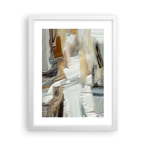 Plakat i hvid ramme - Farverige lagdelinger - 30x40 cm