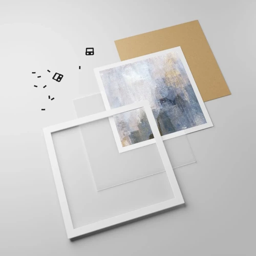 Plakat i hvid ramme - Farvetoner og akkorder - 50x50 cm