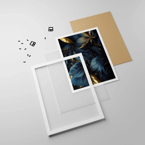 Plakat i hvid ramme - Foret med guld - 50x70 cm