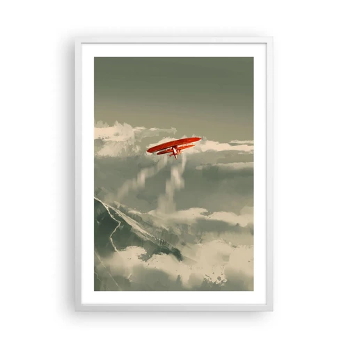 Plakat i hvid ramme - Frygtløs pioner - 50x70 cm