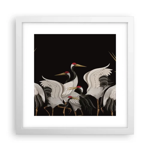 Plakat i hvid ramme - Fugle anliggender - 30x30 cm