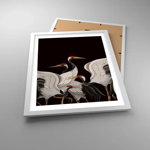 Plakat i hvid ramme - Fugle anliggender - 40x50 cm
