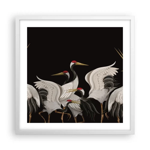 Plakat i hvid ramme - Fugle anliggender - 50x50 cm