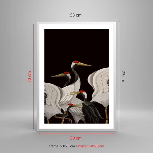 Plakat i hvid ramme - Fugle anliggender - 50x70 cm