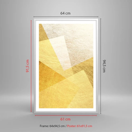 Plakat i hvid ramme - Geometriens vejr - 61x91 cm